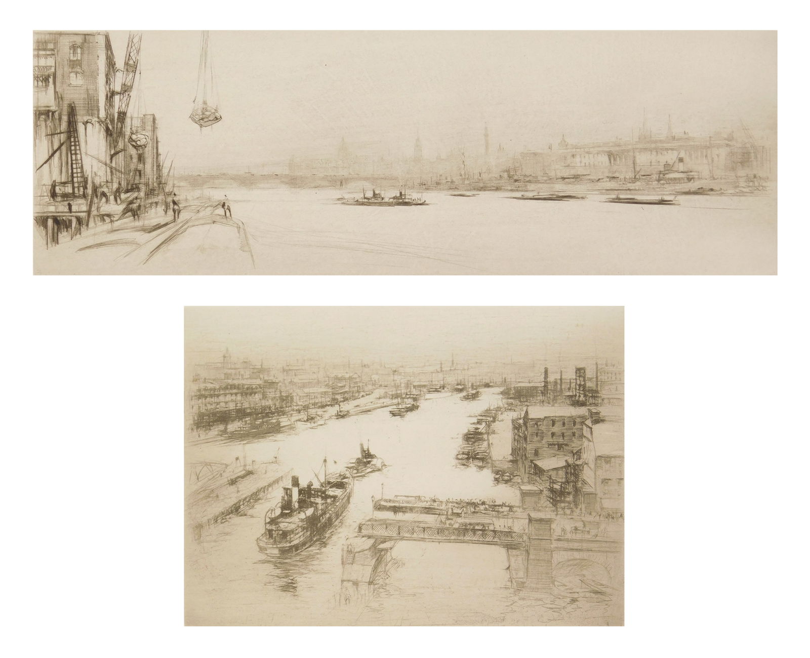 William Walcot (British, 1874-1943) etching (1 of 9)