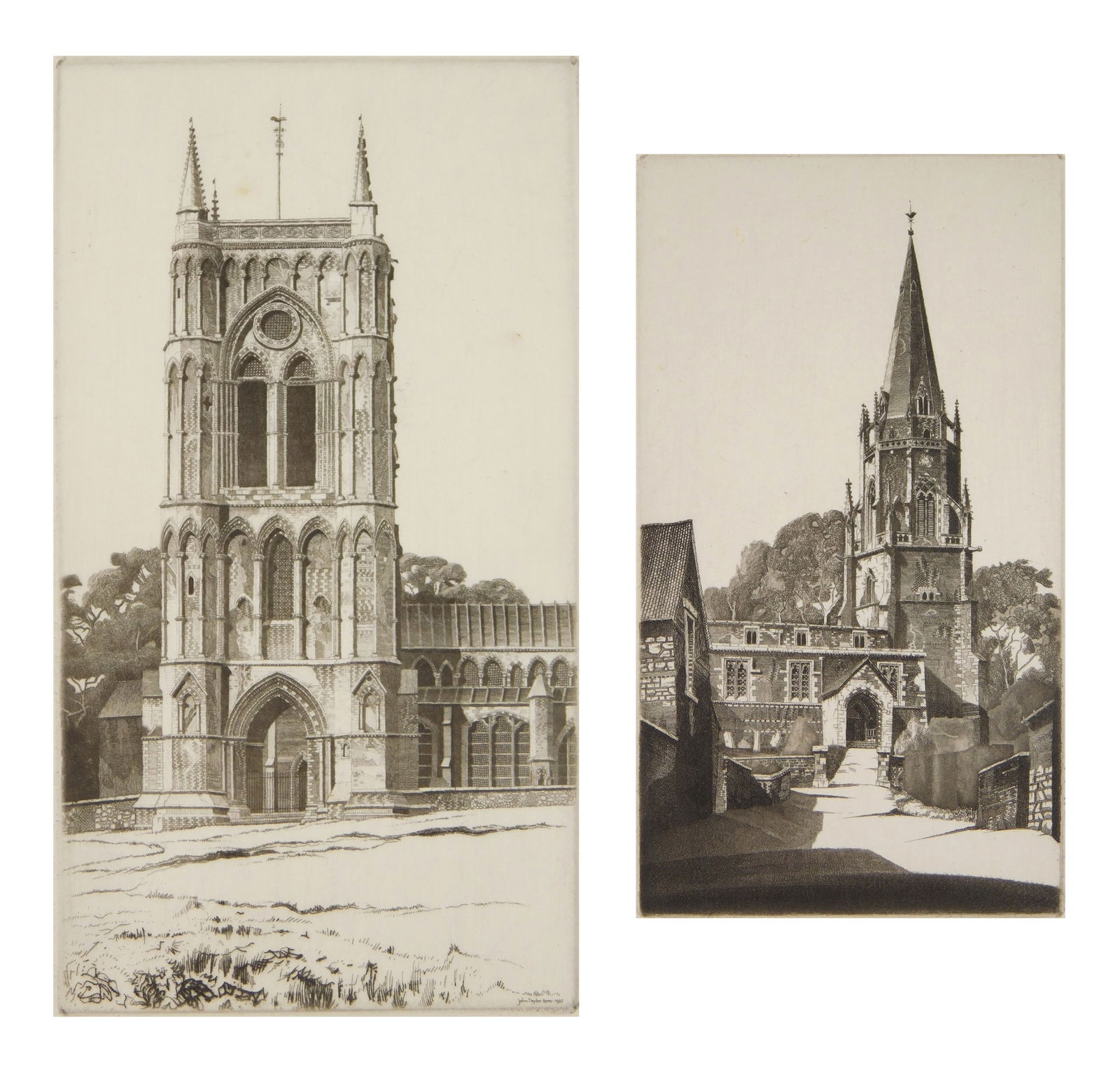 2 John Taylor Arms (American, 1877-1953) etchings (1 of 9)