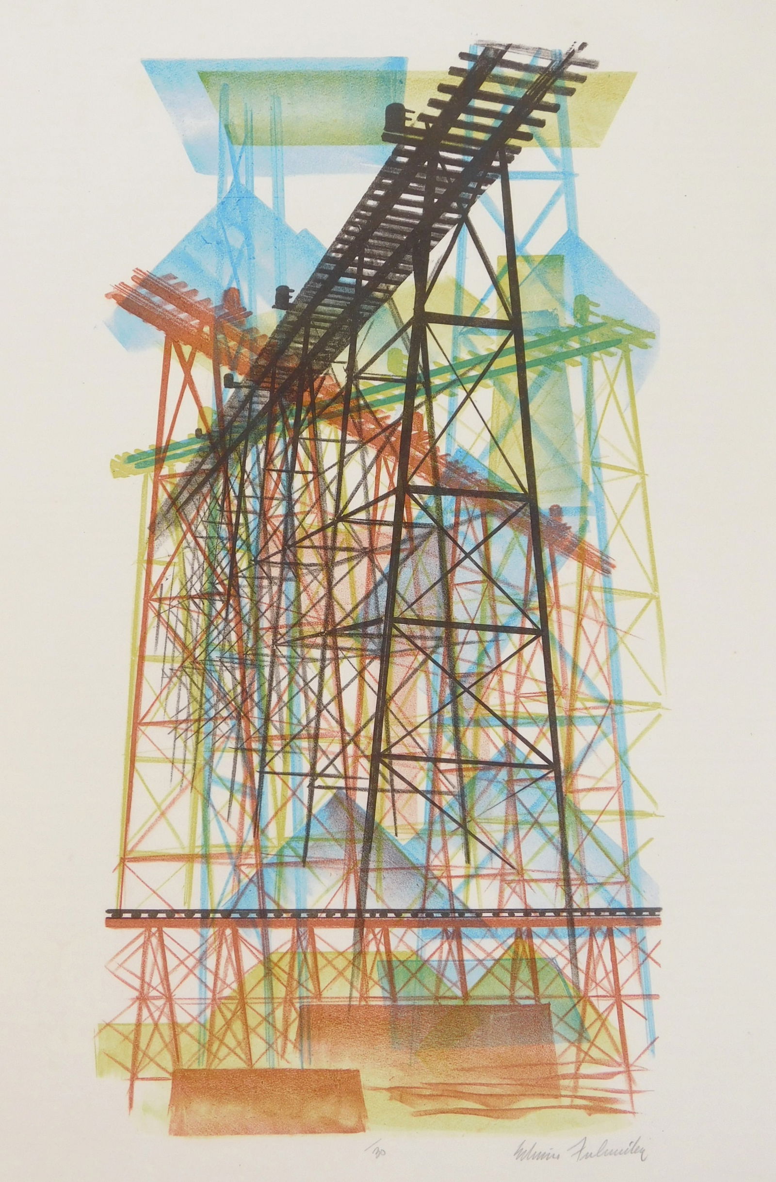 Edwin Fulwider (American, 1913-2003) lithograph (1 of 4)