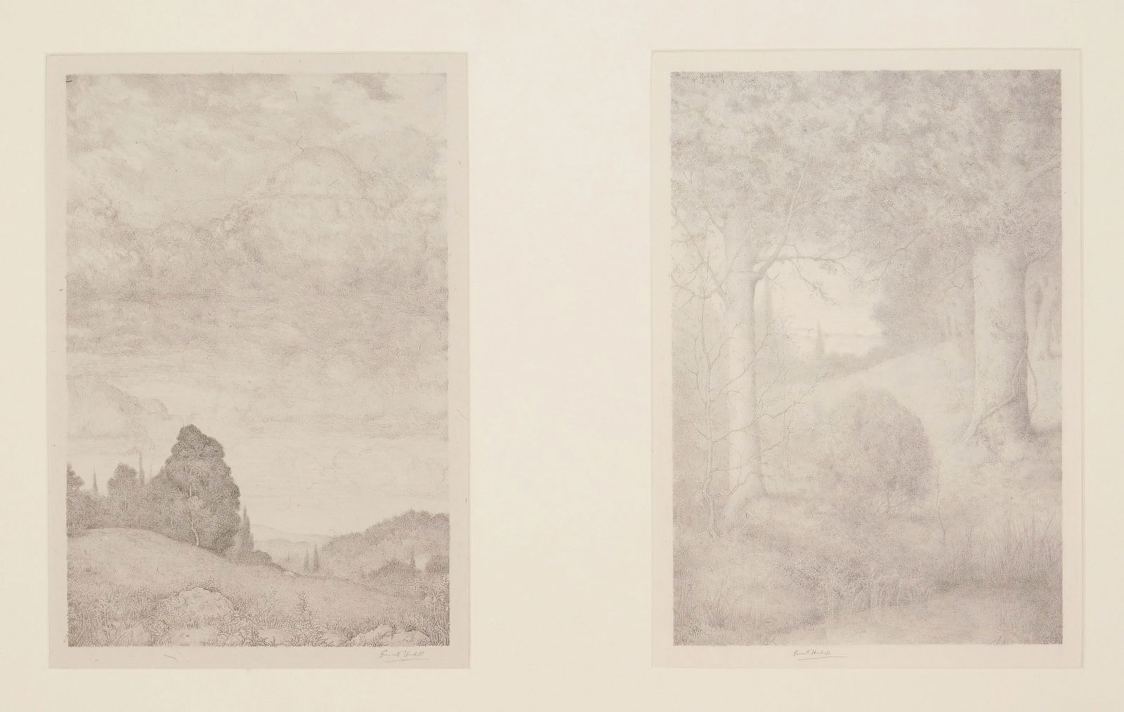 2 Ernest Haskell (American, 1876-1925) drypoints (1 of 6)