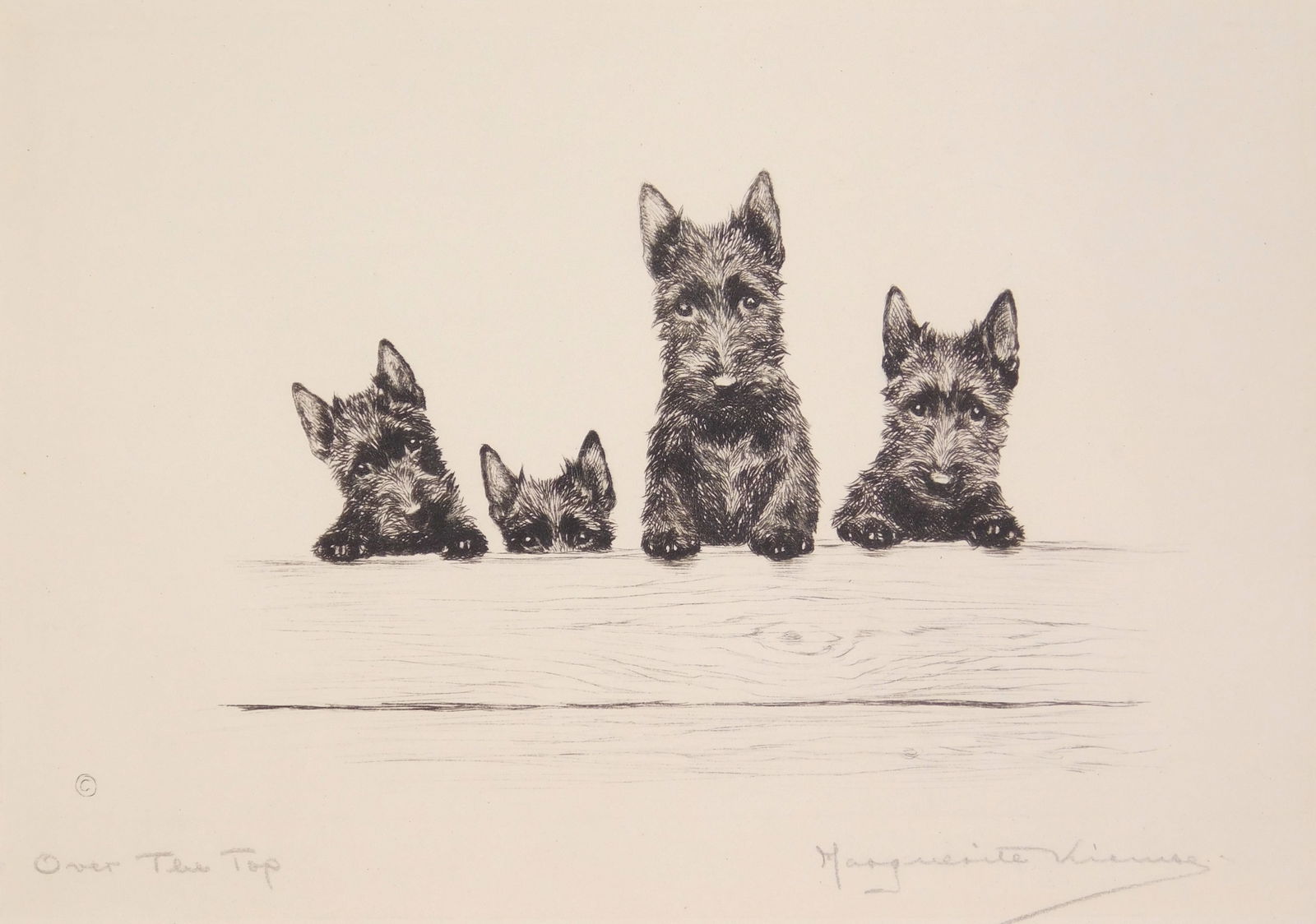 Marguerite Kirmse (American, 1885-1954) etching (1 of 5)