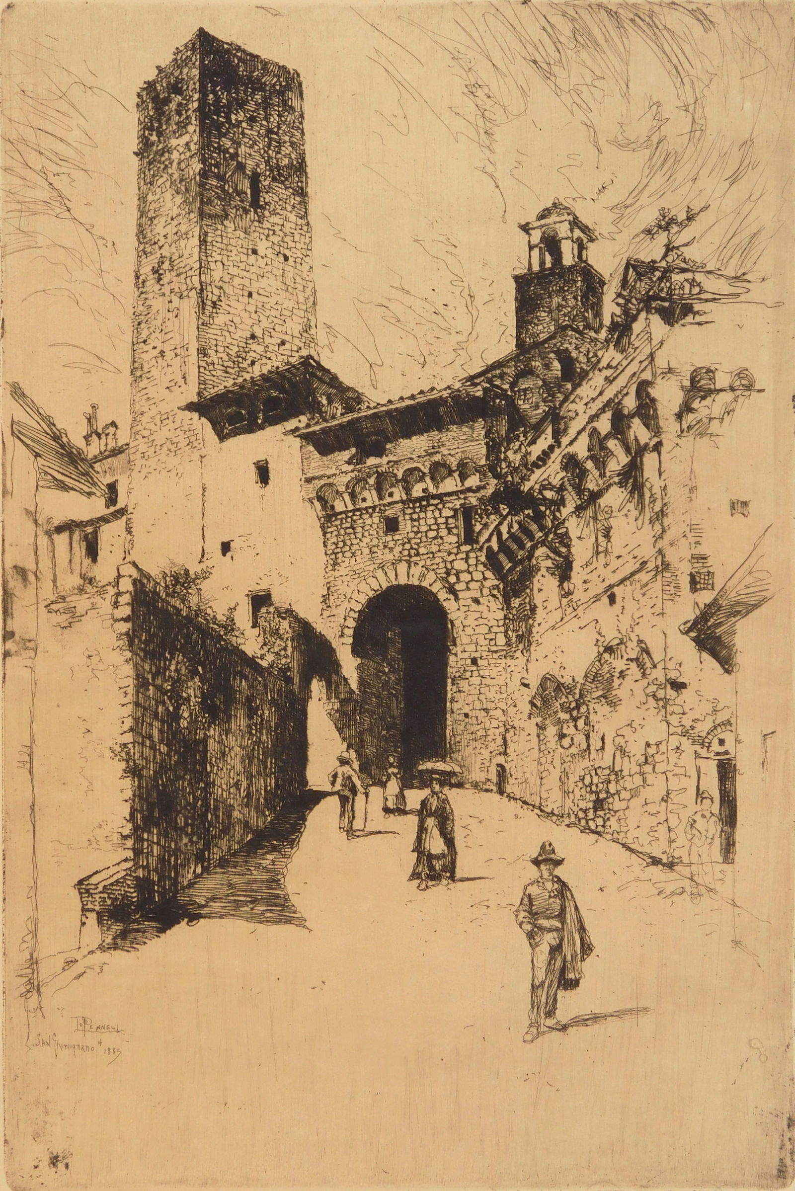 Joseph Pennell (American, 1860-1926) etching (1 of 4)