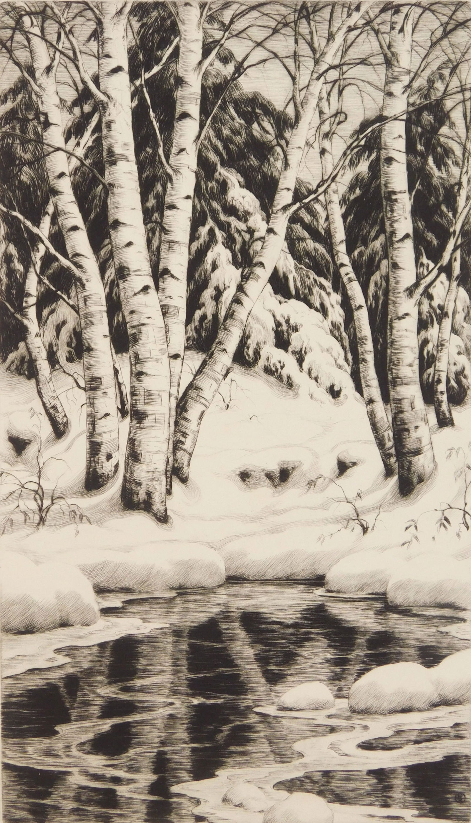 Ronau Woiceske (American, 1890-1946) etching (1 of 4)