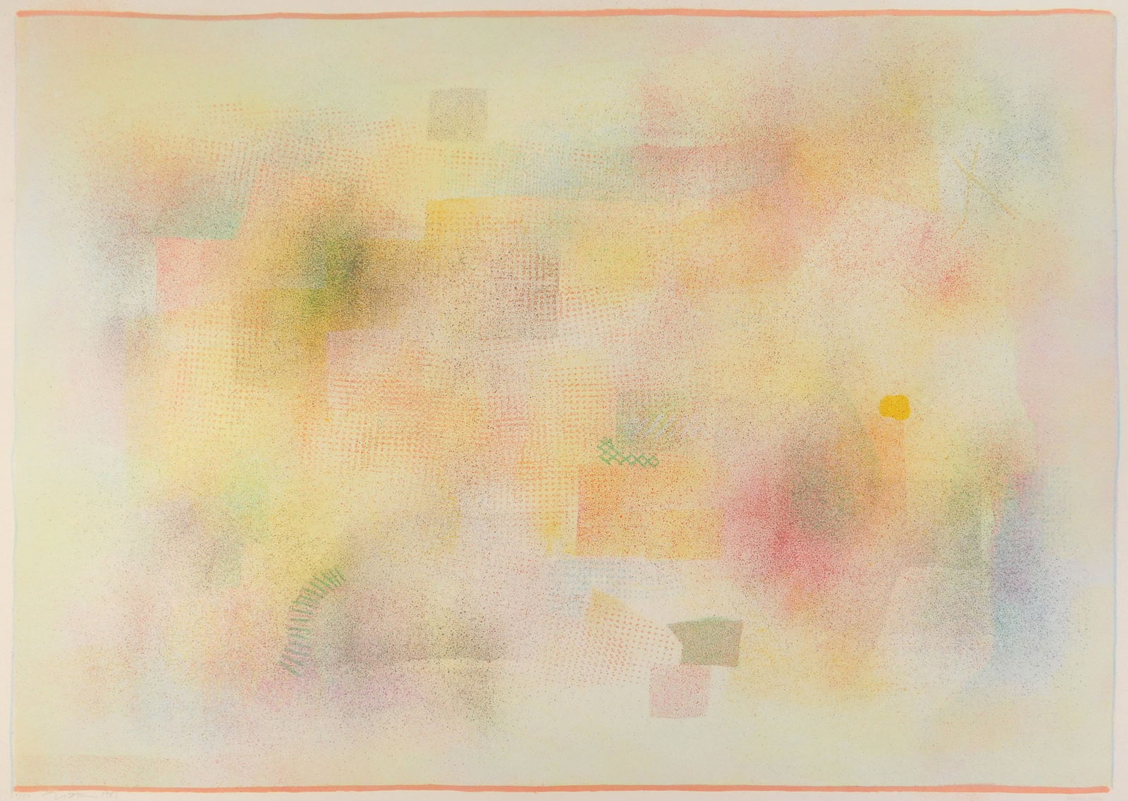 Robert Natkin (American, 1930-2010) lithograph: Untitled lithograph in colors, 1981, signed, dated and numbered 29/50 in pencil. 28 3/4 x 40 1/2" Condition: Good condition Provenance: Private collection- Dublin, OH