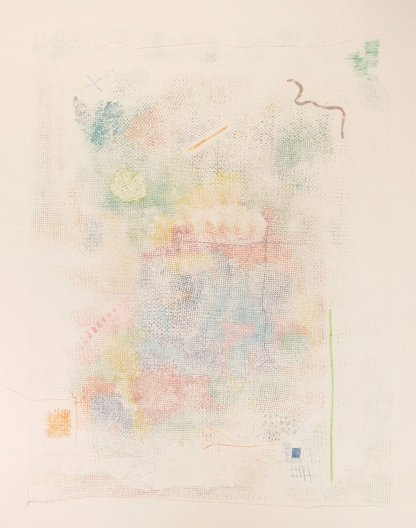 Robert Natkin (American, 1930-2010) etching: Untitled etching in colors, 1978, signed, dated and numbered 29/75 in pencil. 44 1/2 x 35" Condition: Good condition Provenance: Private collection- Dublin, OH