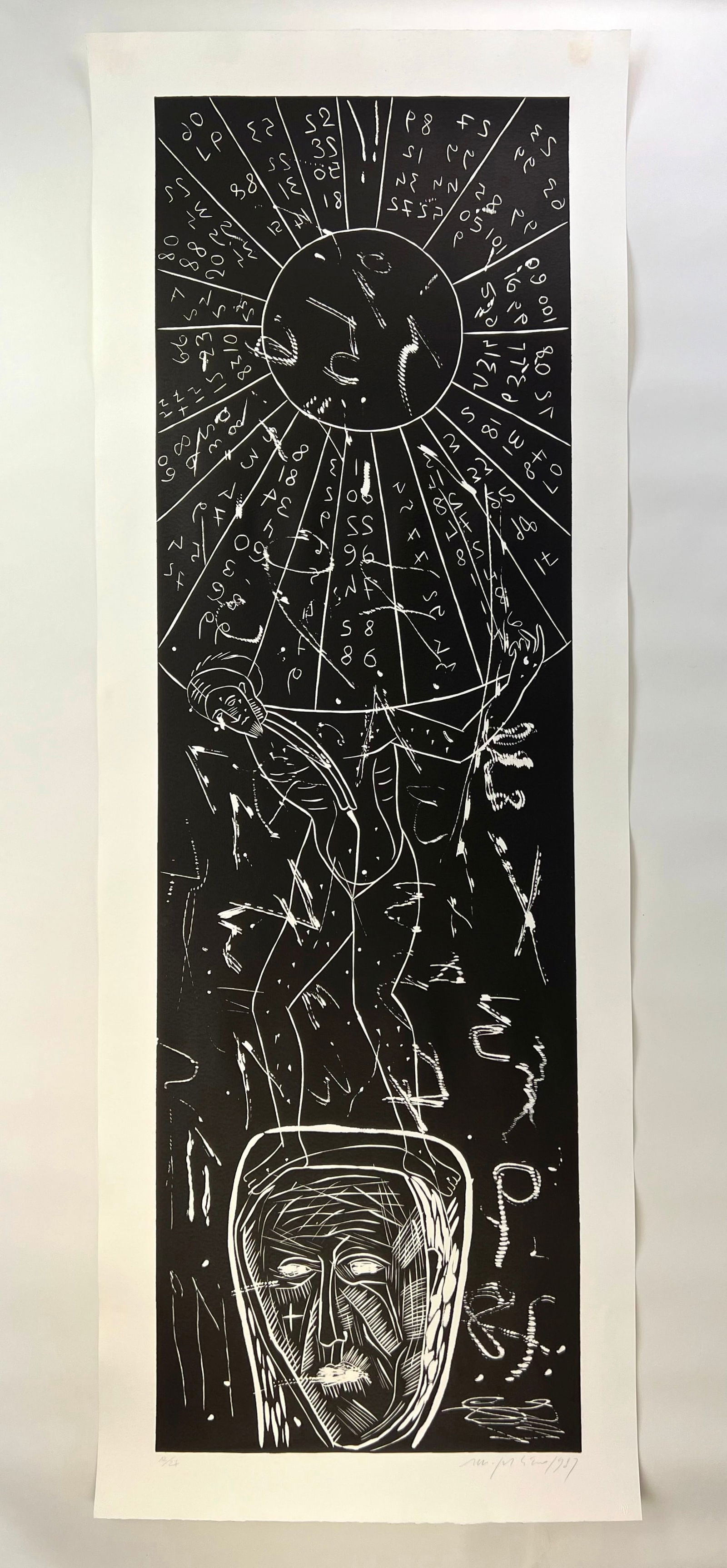 Mimmo Paladino (Italian, 1948- ) linocut (1 of 6)