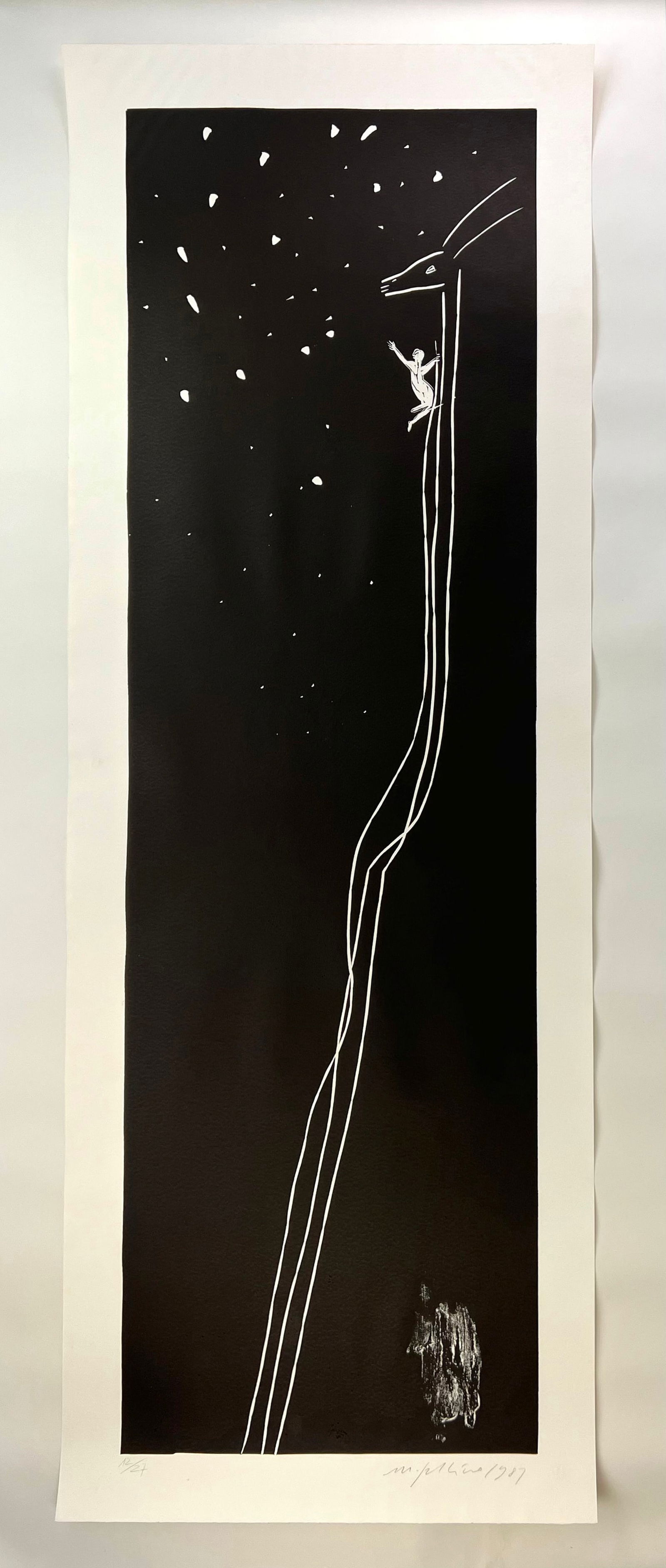 Mimmo Paladino (Italian, 1948- ) linocut (1 of 4)