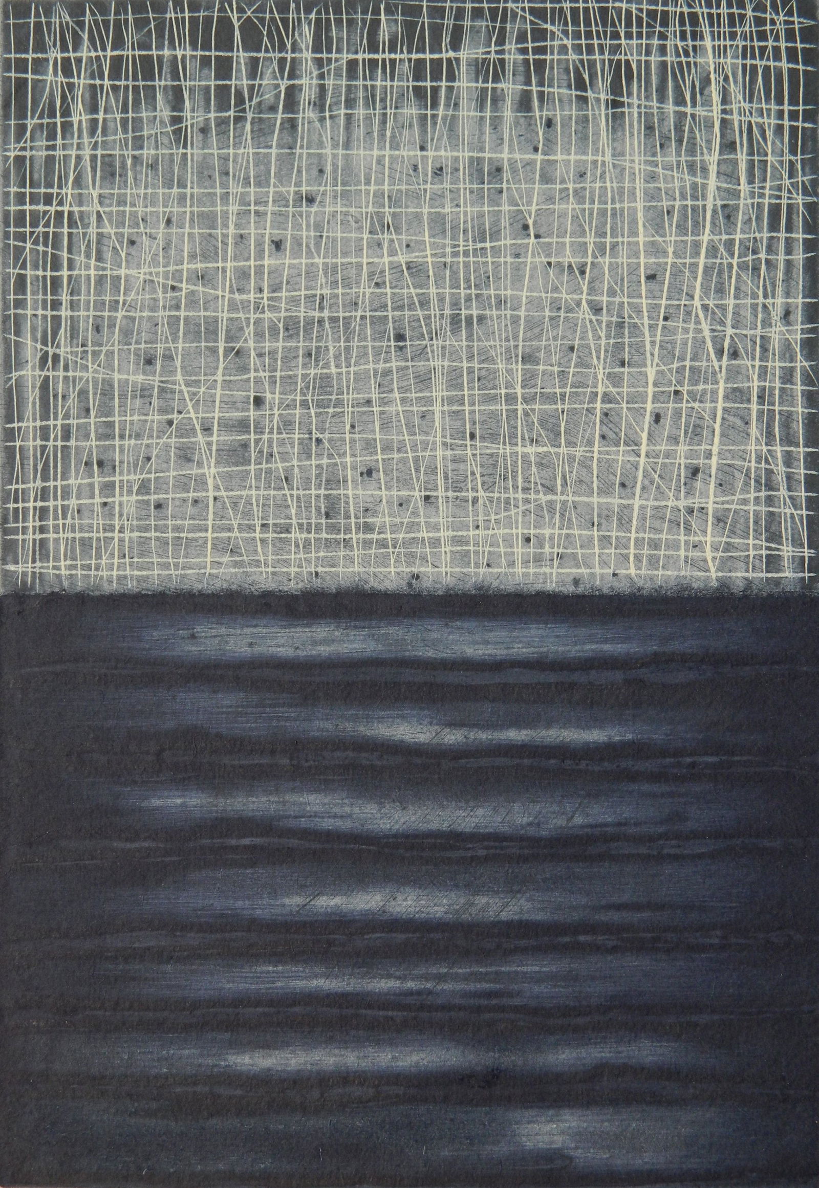 David Shapiro (American 1944-2014) etching: Kala 7 spit bite etching, drypoint and carborundrum, 1991, signed, titled and dated in pencil, The Print Club of Cleveland publication no. 71. 13 1/4 x 9'' Condition: Very good co