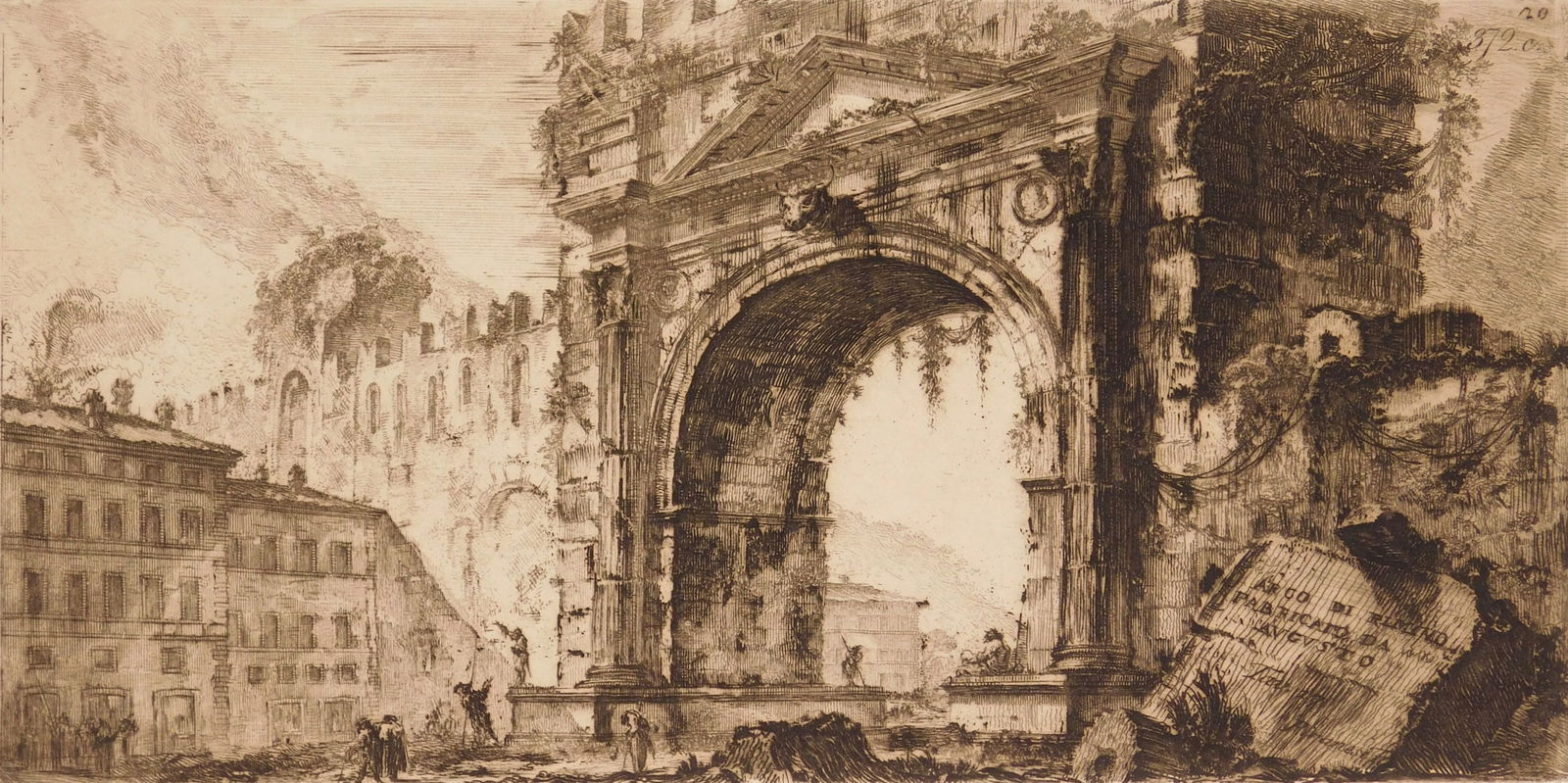 after Giovanni Piranesi (Italian, 1720-177) etching (1 of 3)