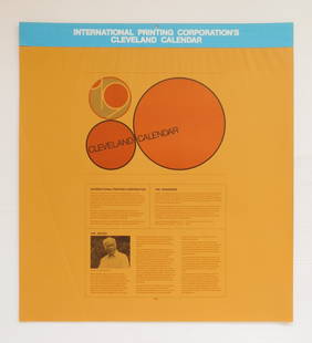 after Viktor Schreckengost calendar- 1980: International Printing Corporation's- Cleveland Calendar Series Lithographs, 12 offset lithographs, , comprising views of Cleveland, Ohio, including; Sacred Landmark, Engine No. 21, Little Ita