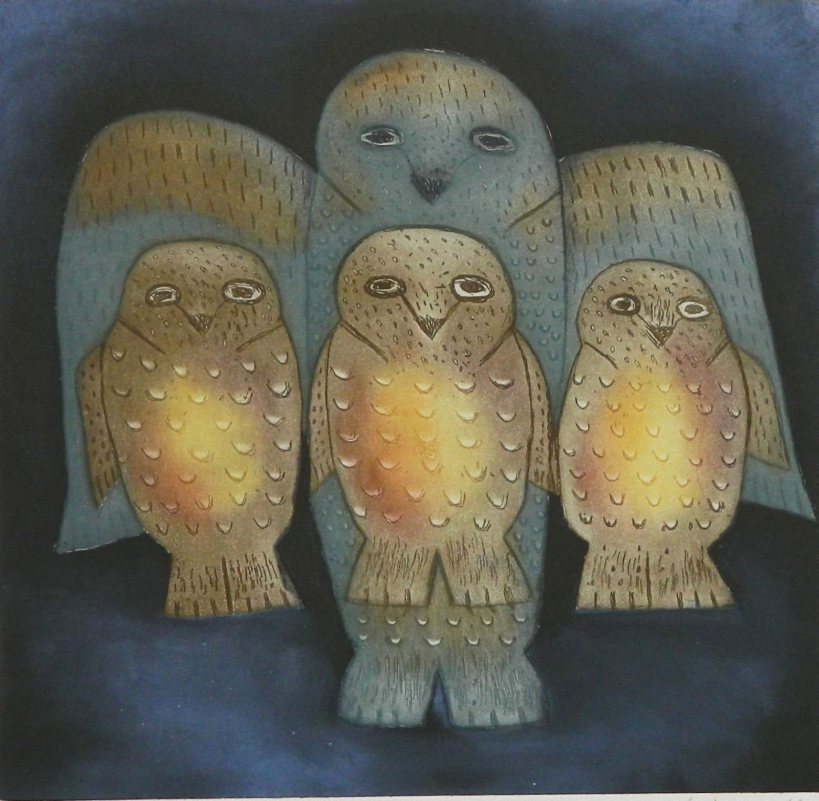 Nikotai Mills (Kinngait, 1936- )etching (1 of 3)