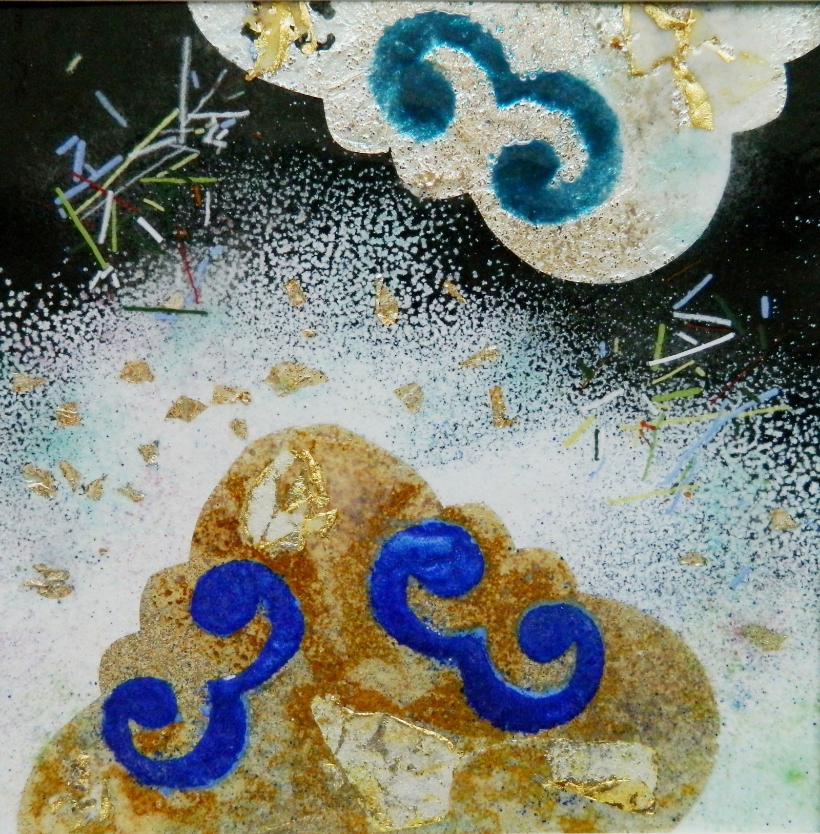 20th/ 21st c. American School copper enamel (1 of 4)