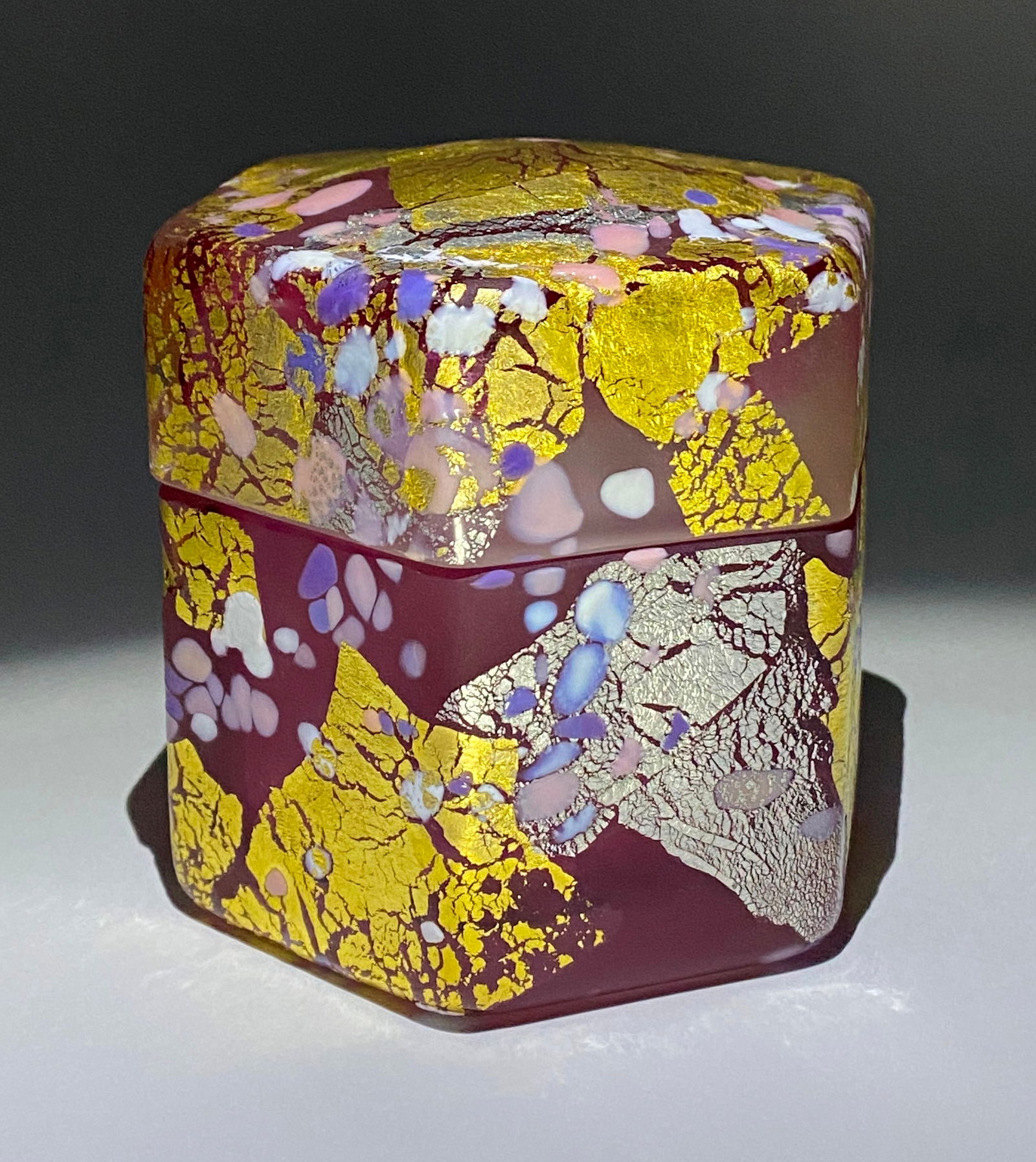 Kyohei Fujita (Japanese, 1921-2004) covered glass box (1 of 7)