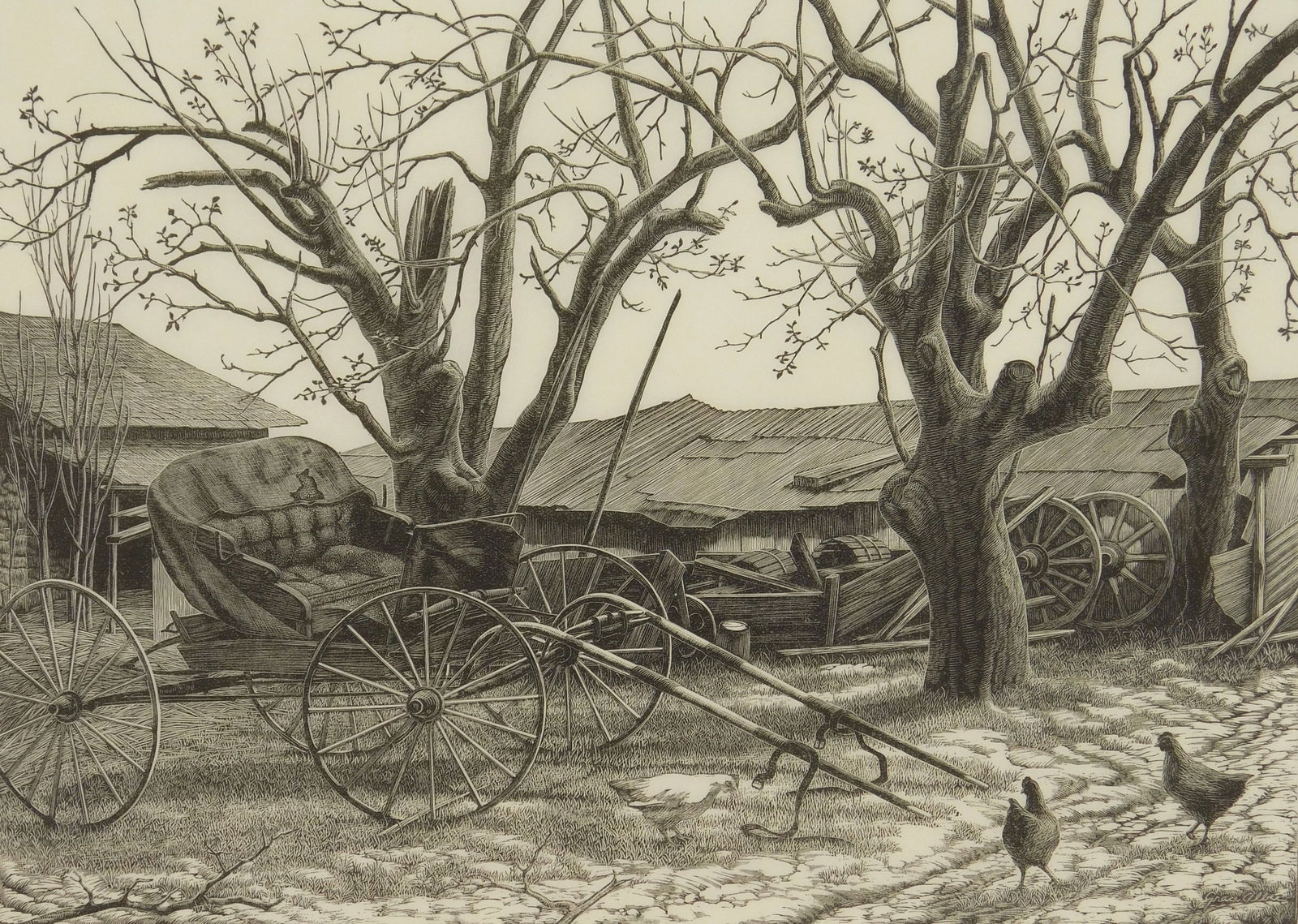 Grace Albee (American, 1890-1985) wood engraving (1 of 3)