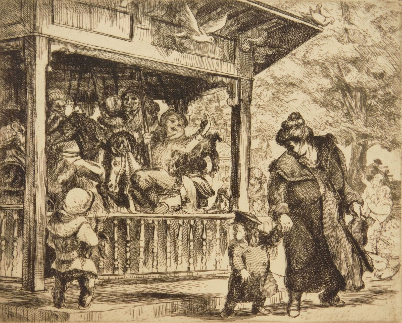 Cecil Bell (American, 1906-1970) etching (1 of 4)