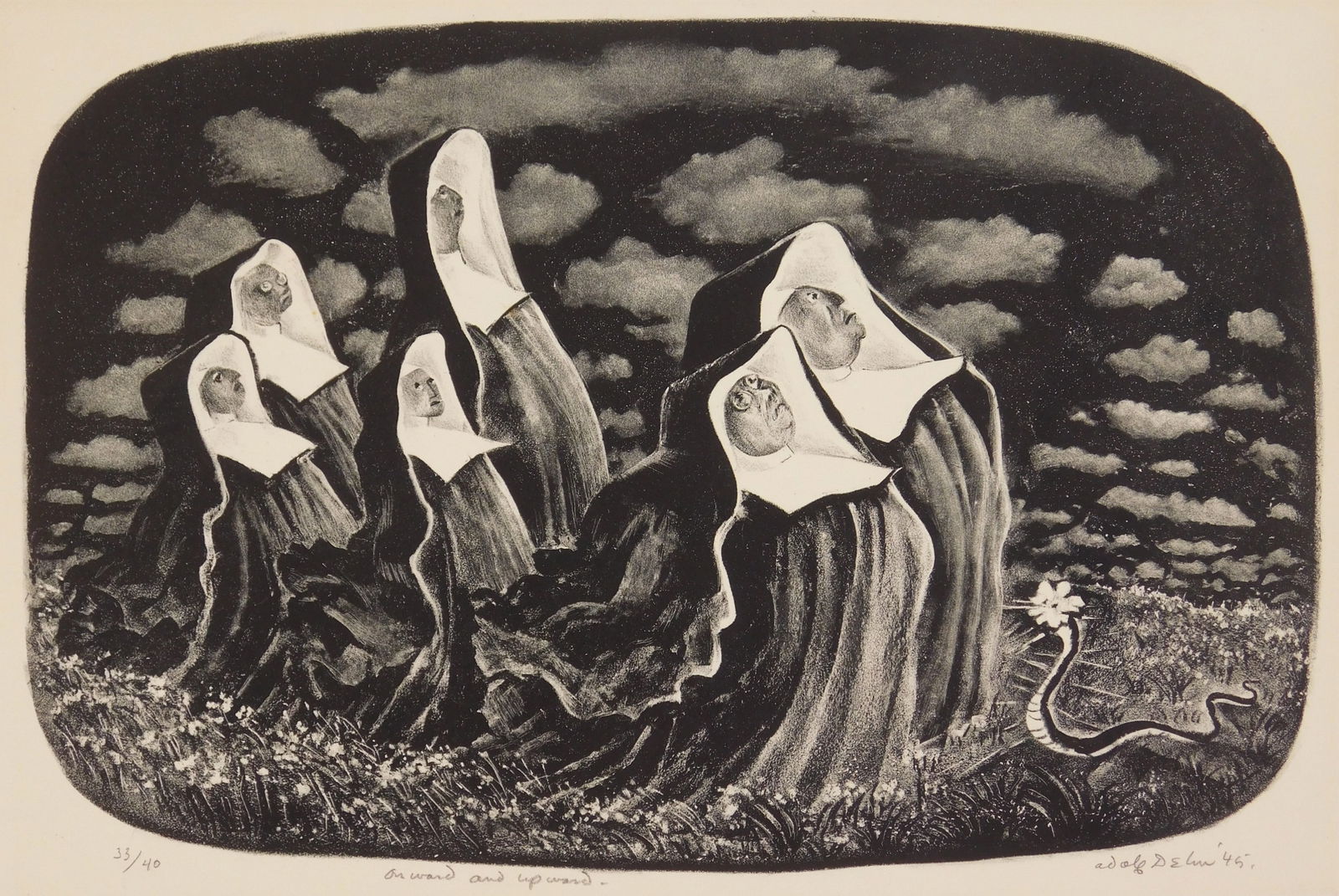 Adolf Dehn (American, 1895-1968) lithograph (1 of 5)