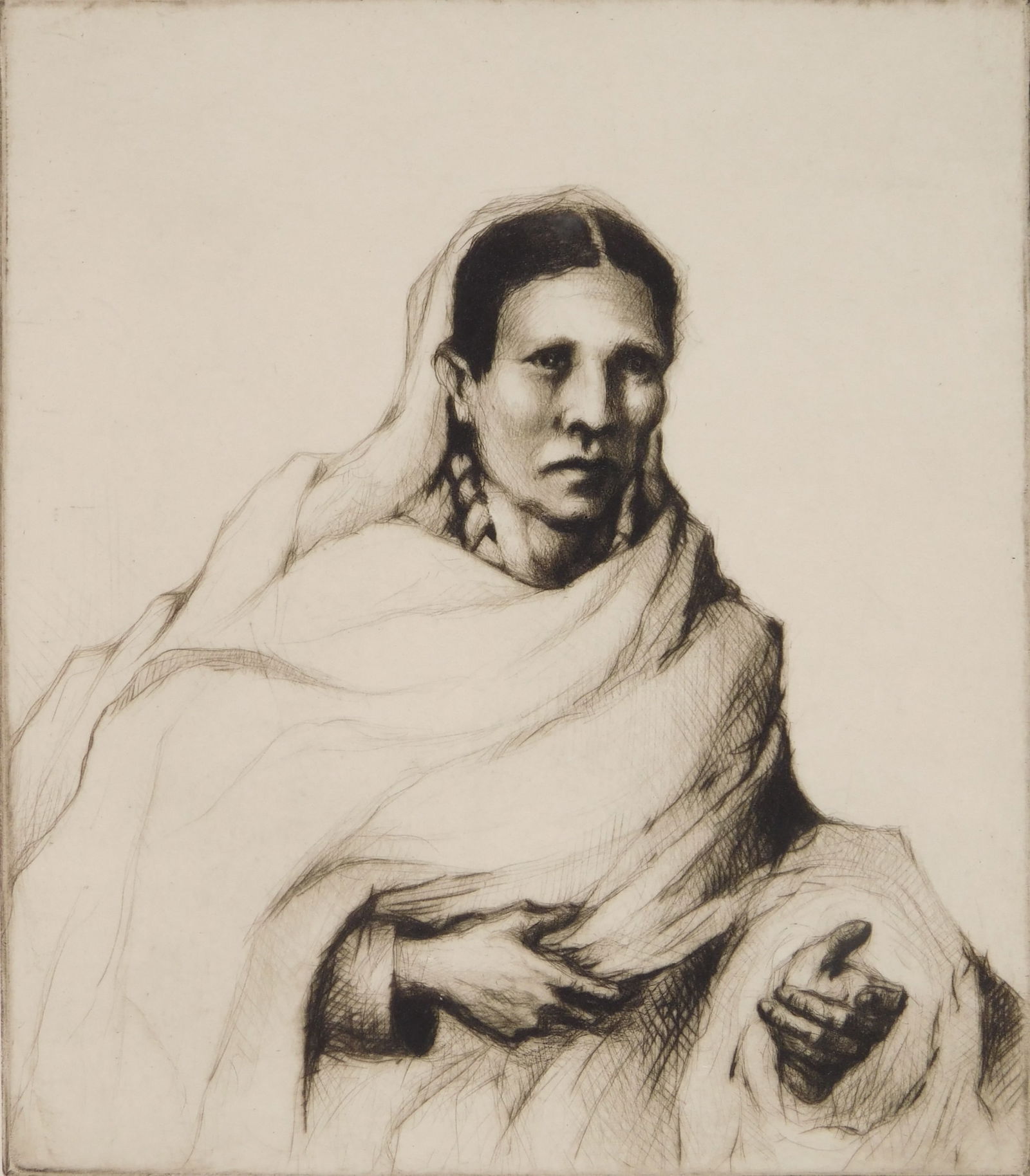 Gene Kloss (American, 1903-1996) drypoint (1 of 4)