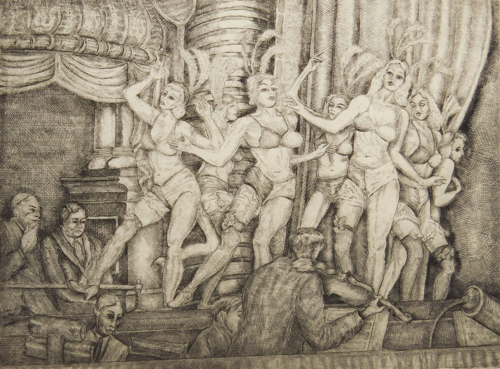 Reginald Marsh (American, 1898-1954) etching (1 of 4)