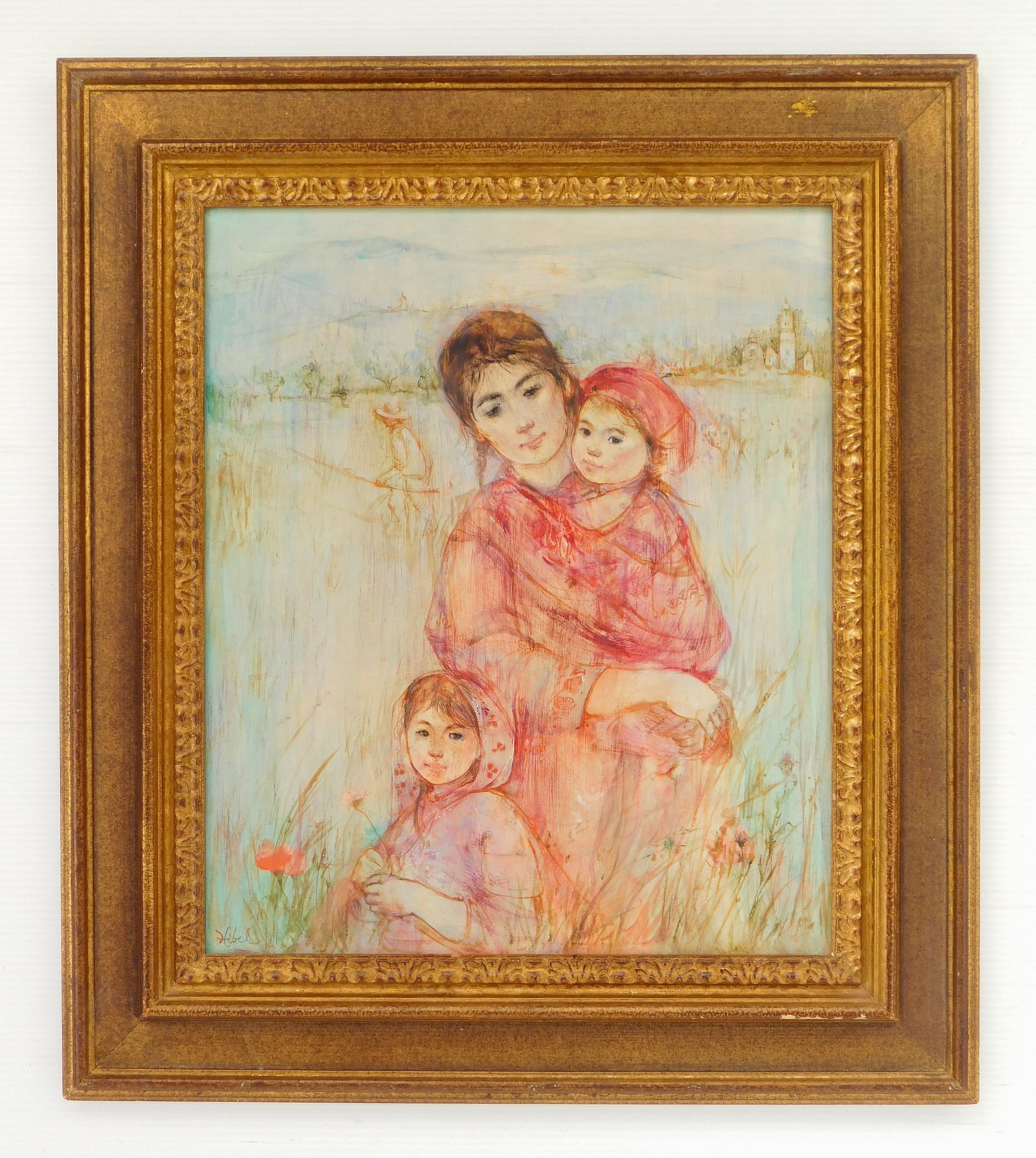 Edna Hibel (American, 1917-2015) oil (1 of 4)