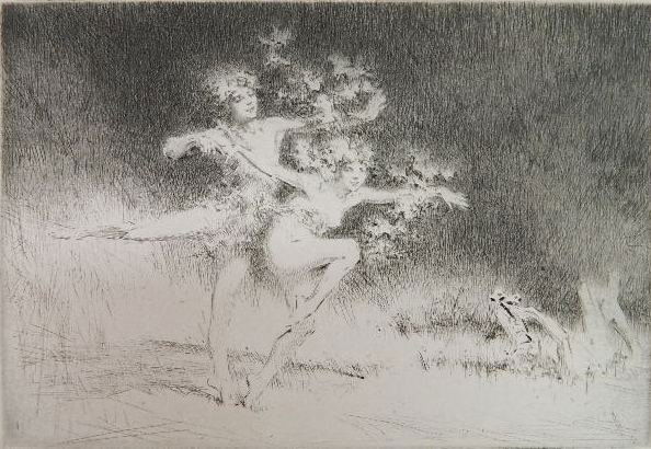 Troy Kinney etching: Troy Kinney- Untitled- etching, signed in pencil. 7 1/2 x 11''