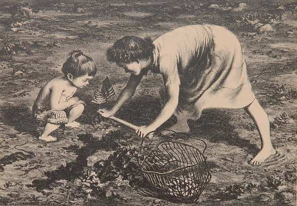 Lawrence B. Smith lithograph: Lawrence B. Smith- ''Victory Day Clam Diggers'' (Czestochowski/AAA 1946.094)- lithograph, 1946, signed in pencil, AAA edition of 250, light struck. 9 1/4 x 13 1/4''