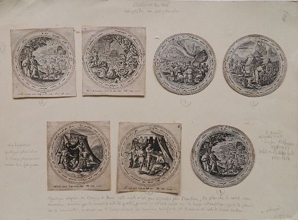 Crispin de Passe 7 engravings: Crispin de Passe- ''Histoire de Noe''- 7 engravings. 3 5/8''dia. ea.