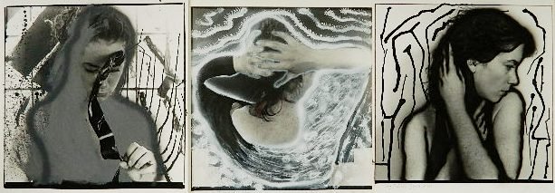 Ellen Carey 3 photographs: Ellen Carey- ''Self-Portrait: White''; ''Self-Portrait: Gray''; ''Self-Portrait: Black''- 3 photographs, 1978, all signed, dated and titled in pencil, various sizes.