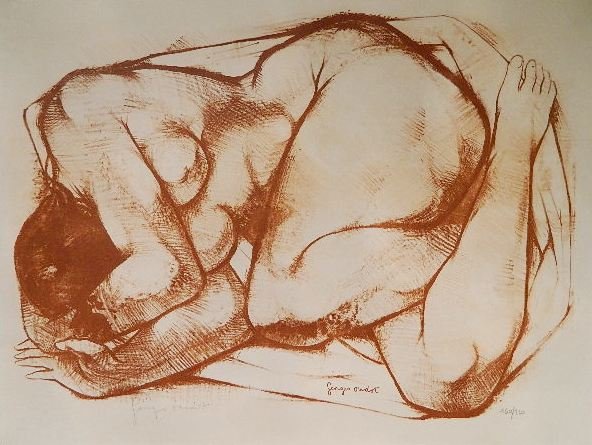 Georges Oudot lithograph: Georges Oudot- Reclining Nude- lithograph, signed and numbered 160/220 in pencil. 19 x 25''