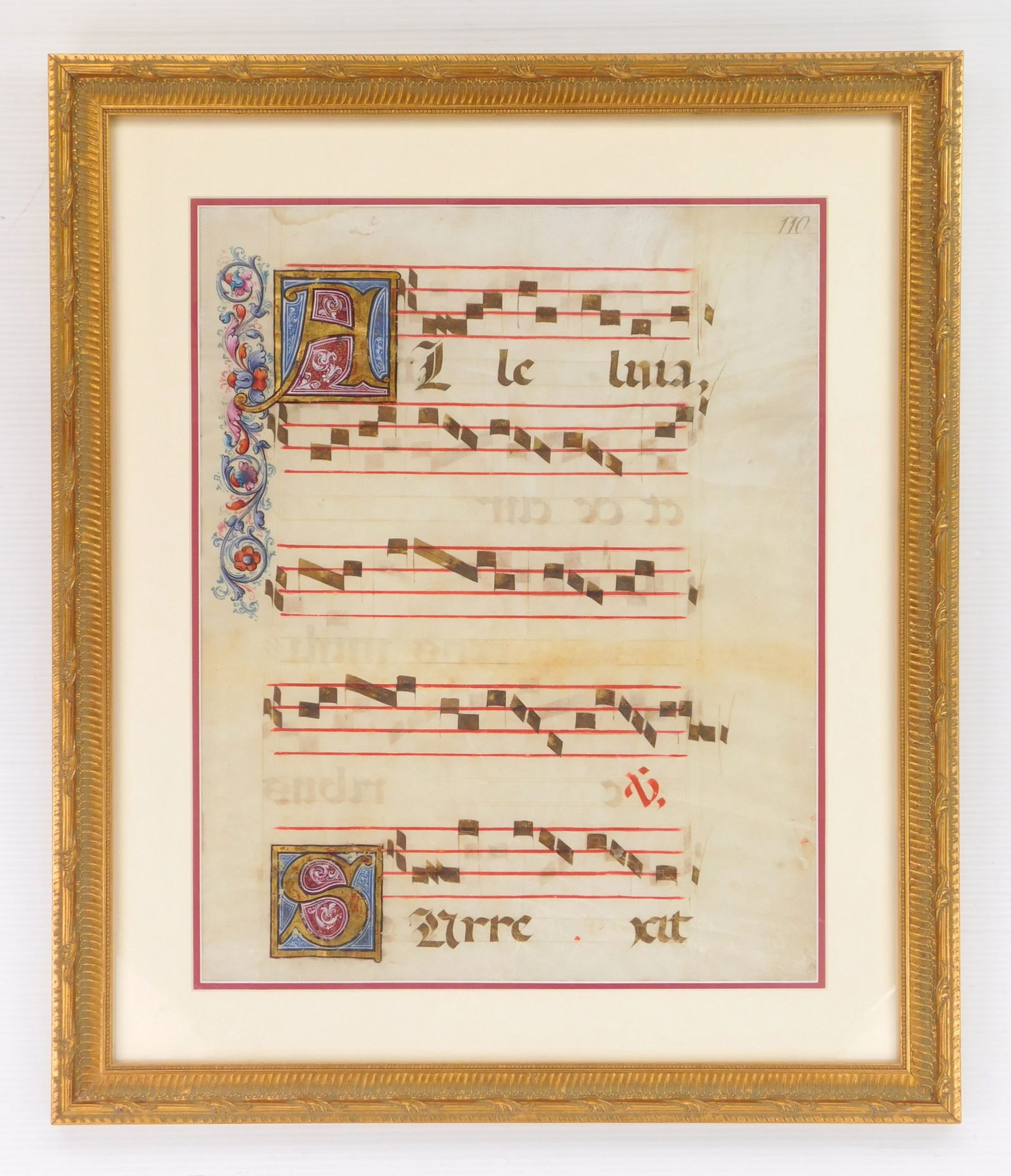 Medieval musical manuscript page (1 of 6)