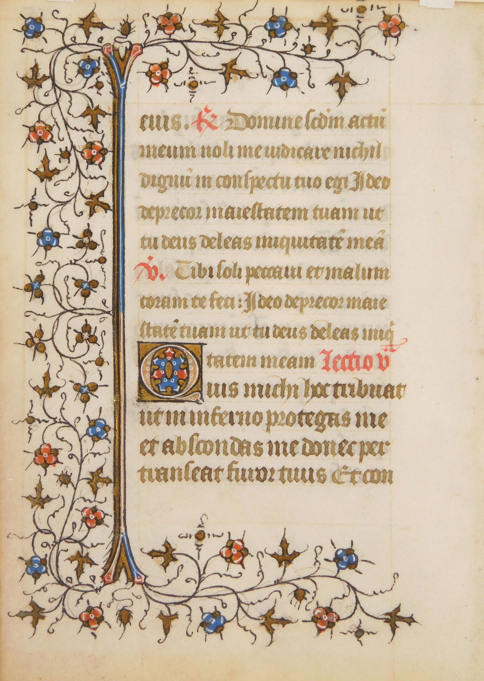 15th c. French illuminated manuscript (1 of 4)
