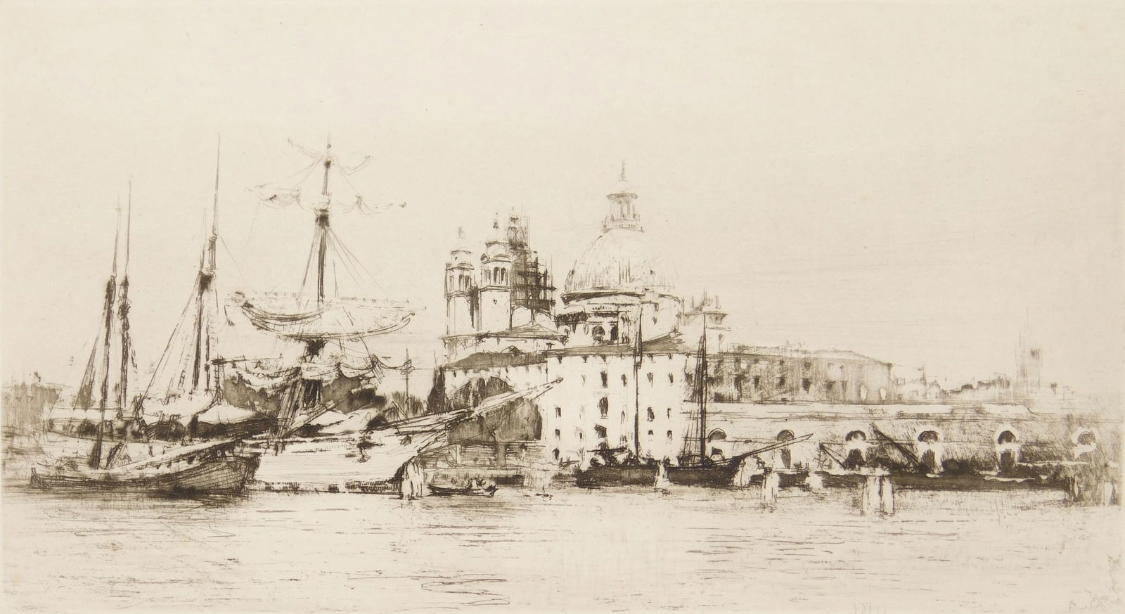 William Walcot (British, 1874-1943) drypoint (1 of 5)