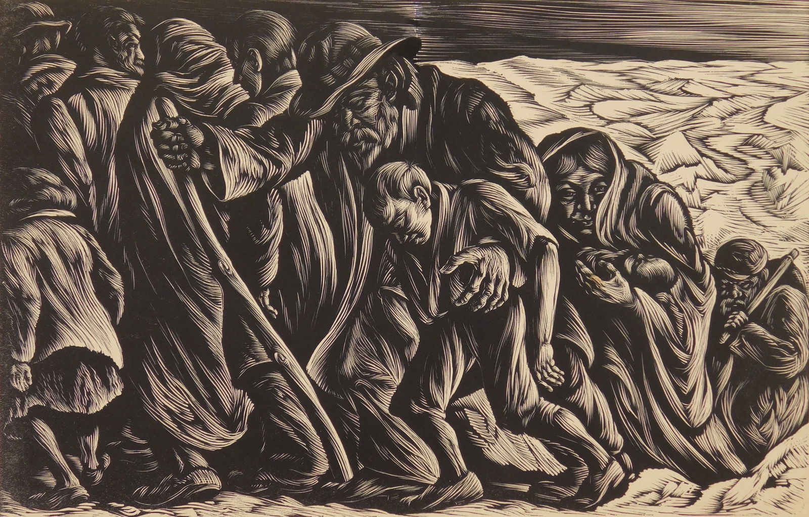 Isaac Friedlander (American, 1890-1968) woodblock (1 of 6)