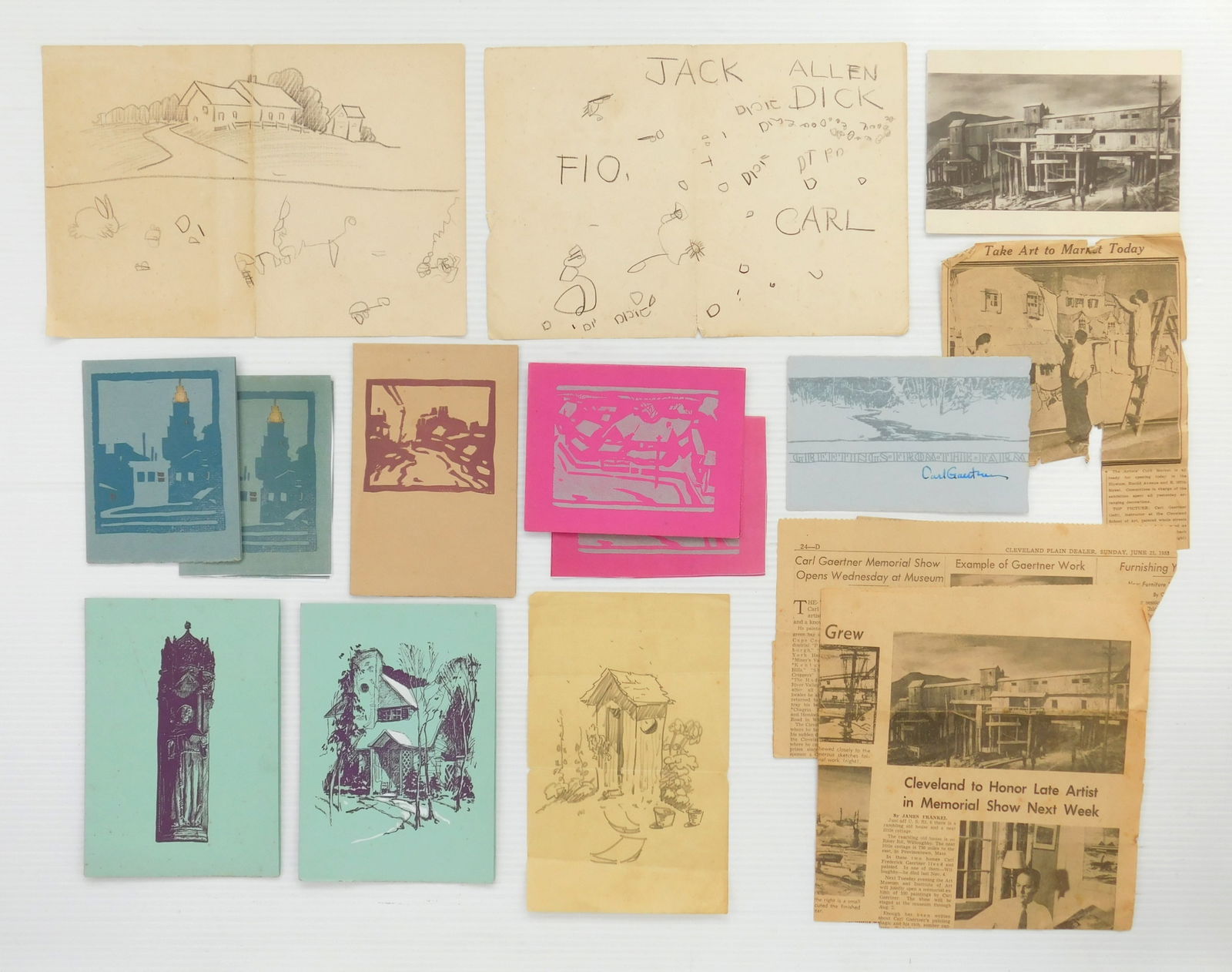 Carl Gaertner (American, 1898-1952) ephemera (1 of 4)