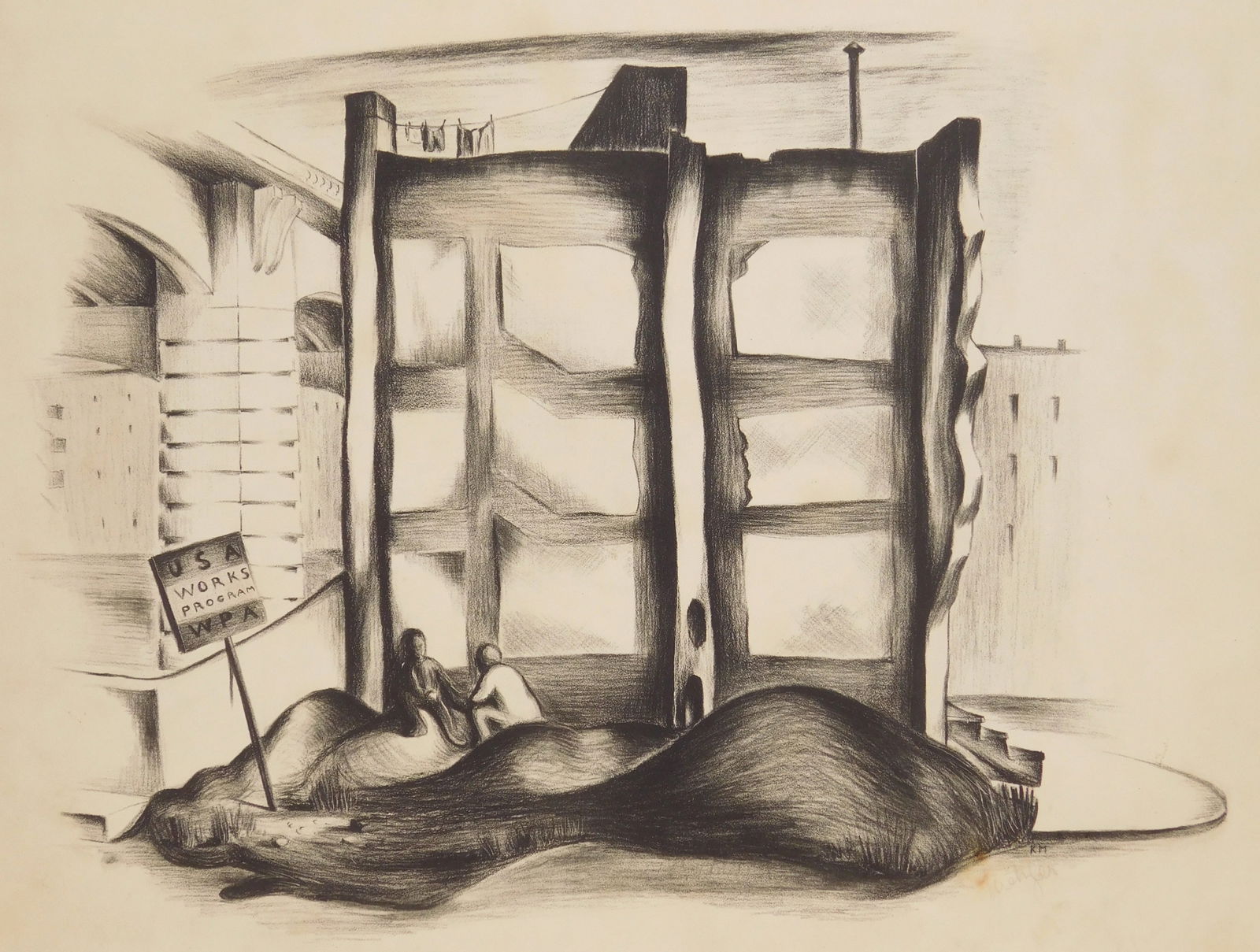 Karl Metzler (American, 1909-1995) lithograph (1 of 5)