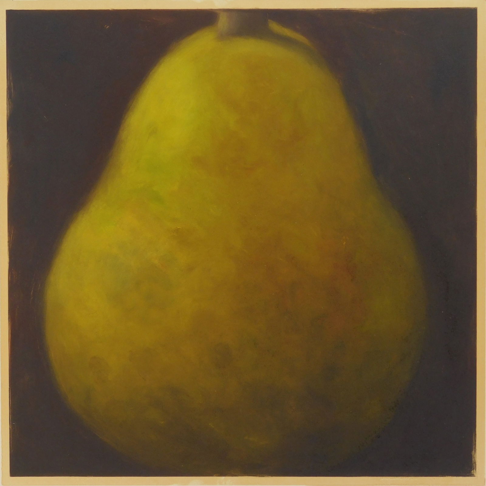 Carol Anthony (American, 1943- ) monoprint: Pear Reverie monoprint in color, 1997, signed, titled and dated in pencil. 14 3/8 x 14 3/8" Provenance: Private collection- Dublin, OH