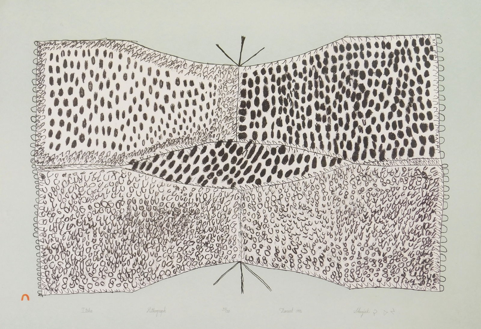 Sheokjuk Etidlooie (Cape Dorset, 1932-1999) lithograph (1 of 6)