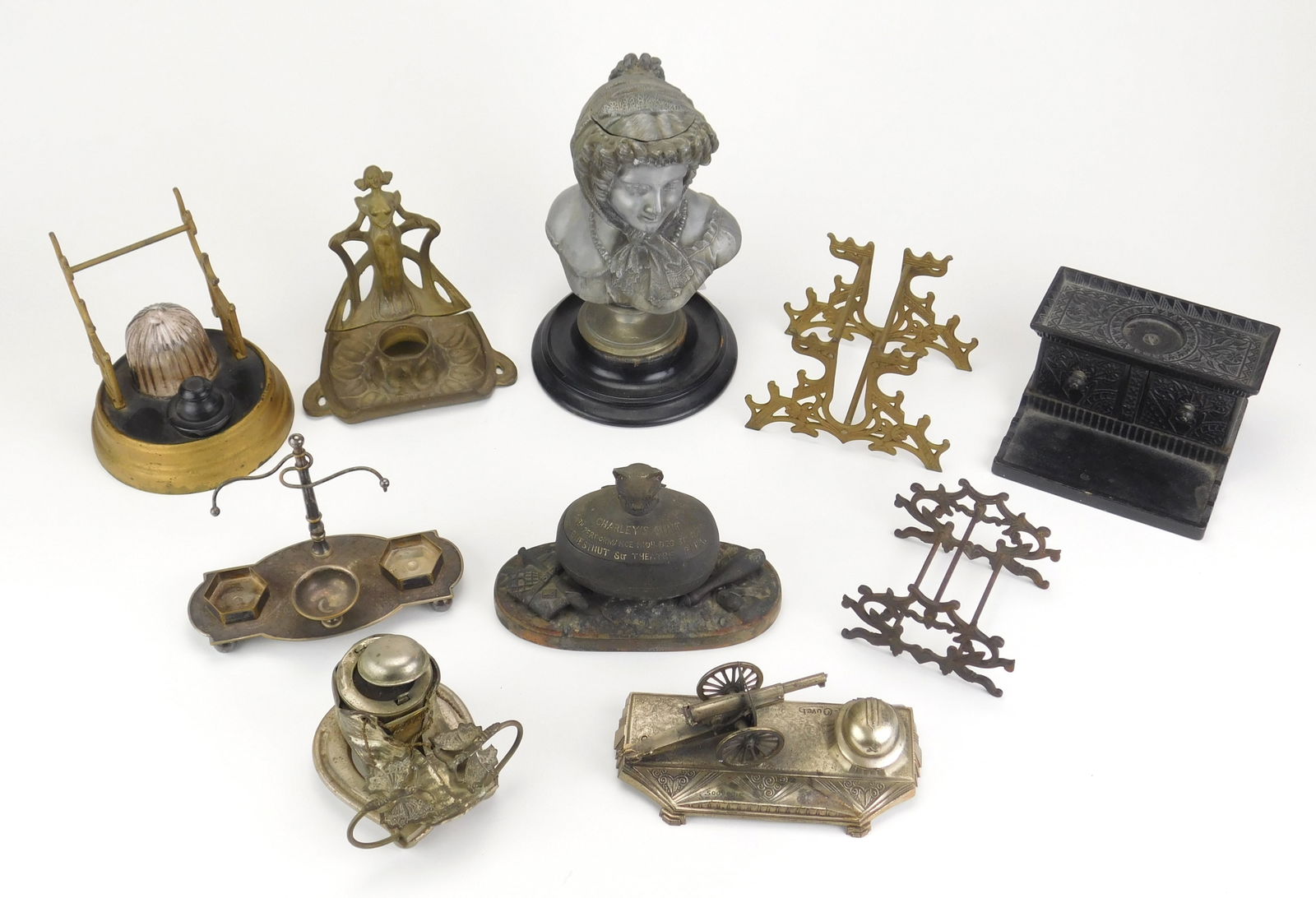 8 metal inkwells (1 of 5)