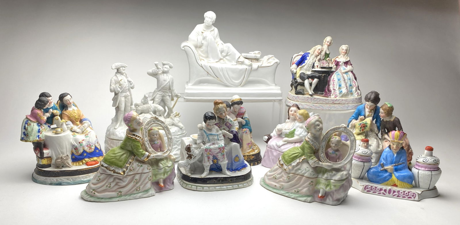 11 European Figural inkwells (1 of 5)