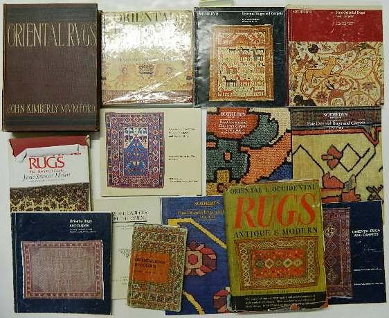 13 Books & Auction Catalogs on Oriental Rugs: 13 Books & Auction Catalogs on Antique Oriental Rugs- 1. Preben Liebetrau- Oriental Rugs in Colour 2. Rosa Belle Holt- Oreintal & Occidental Rugs Antique and Modern 3. Janice Summers Herbert- Oriental