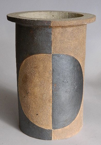 Lietzke ceramic umbrella stand: Lietzke ceramic umbrella stand. 16 1/2''h, 11 3/4''dia