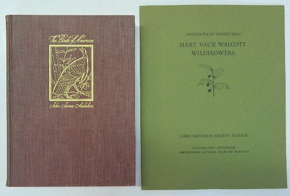 2 Books on Birds and Flowers: 2 Books on Birds and Flowers- Audubon, John James- ''The Birds of America''- The MacMillan Company, New York, 1941, 435 pl.; Walcott, Mary V.- ''North American Wildflowers''- Smithsonian Institution, 