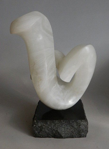 Mary Cook alabaster sculpture: Mary Cook- Untitled- alabaster sculpture. 18 1/2''h