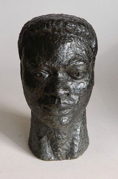 David Carney cast plaster: David Carney- Bust of A Male- cast plaster. 13''h