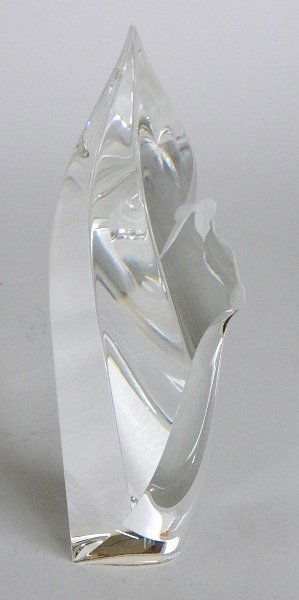 Christopher Ries glass sculpture: Christopher Ries glass sculpture, signed at base, note: chips. 10''h