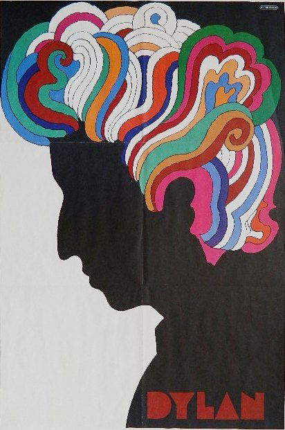 Milton Glaser poster Dylan: Milton Glaser- ''Dylan''- lithographic poster in colors. 33 x 22''
