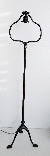 Tiffany Studios bronze floor lamp: Tiffany Studios bronze floor lamp, marked on foot. 55''h