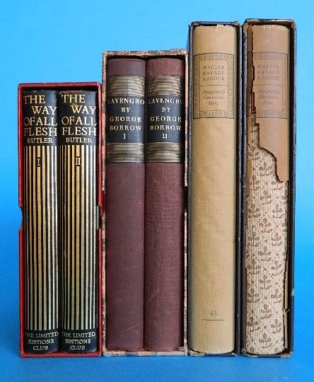 4 Limited Editions Club books- 1936: 4 Limited Editions Club books- 1936- 1.) Butler, Samuel- ''The Way of All Flesh''- 2 vols, illus. by Robert W. Johnson; 2.) and 3.) 2 copies of- Landor, Walter Savage- ''Imaginary Conversations''- 1 w
