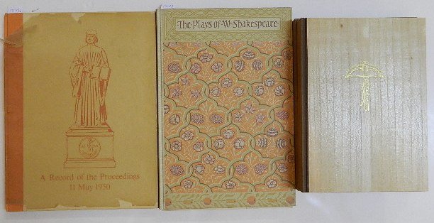 3 Limited Editions Club books - 1940, 1950, 1951: 3 Limited Editions Club books- 1940, 1950, 1951- 1.) Schiller, Joseph- ''William Tell''- 1951, signed by the illustrator; 2.) Shakespeare, William- ''Henry The Fifth''- 1940; 3.) ''A Record of The Pro
