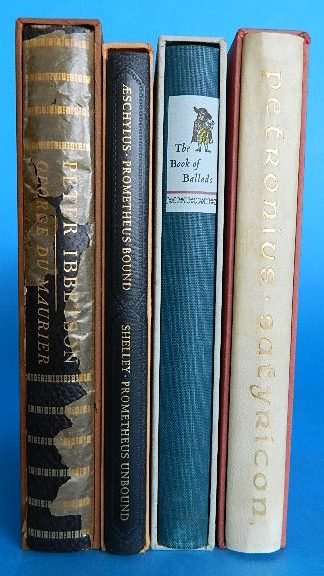 1 Heritage Press and 3 LEC books: 1 Heritage Press and 3 LEC books- 1.) Aeschlus- ''Prometheus Bound''- translated into English, and Shelley, Percy B. ''Prometheus Unbound'' in 1 book, illus. by John Farleigh, The Heritage Press, New 