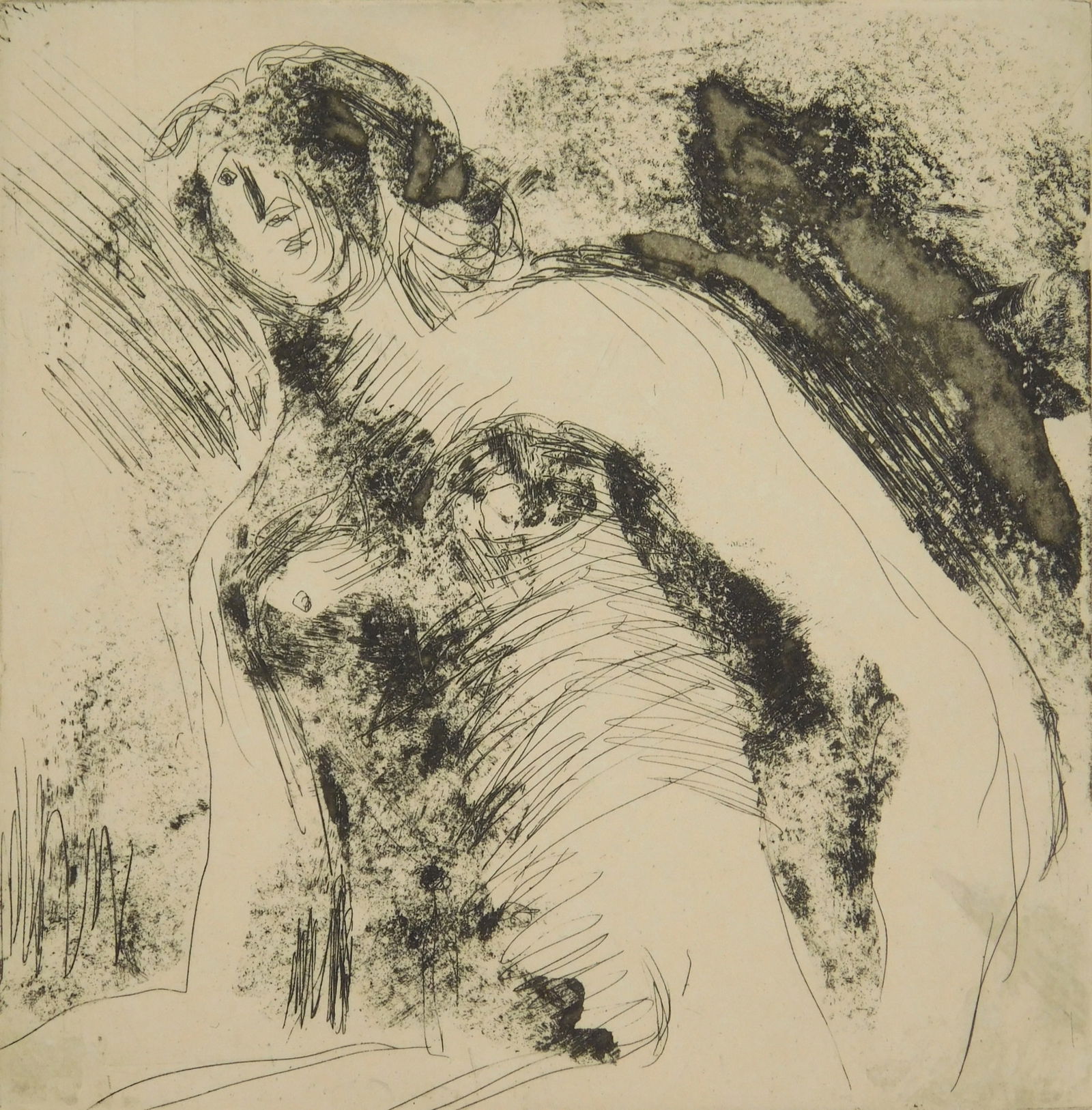 Henry Moore (British, 1898-1986) etching (1 of 4)